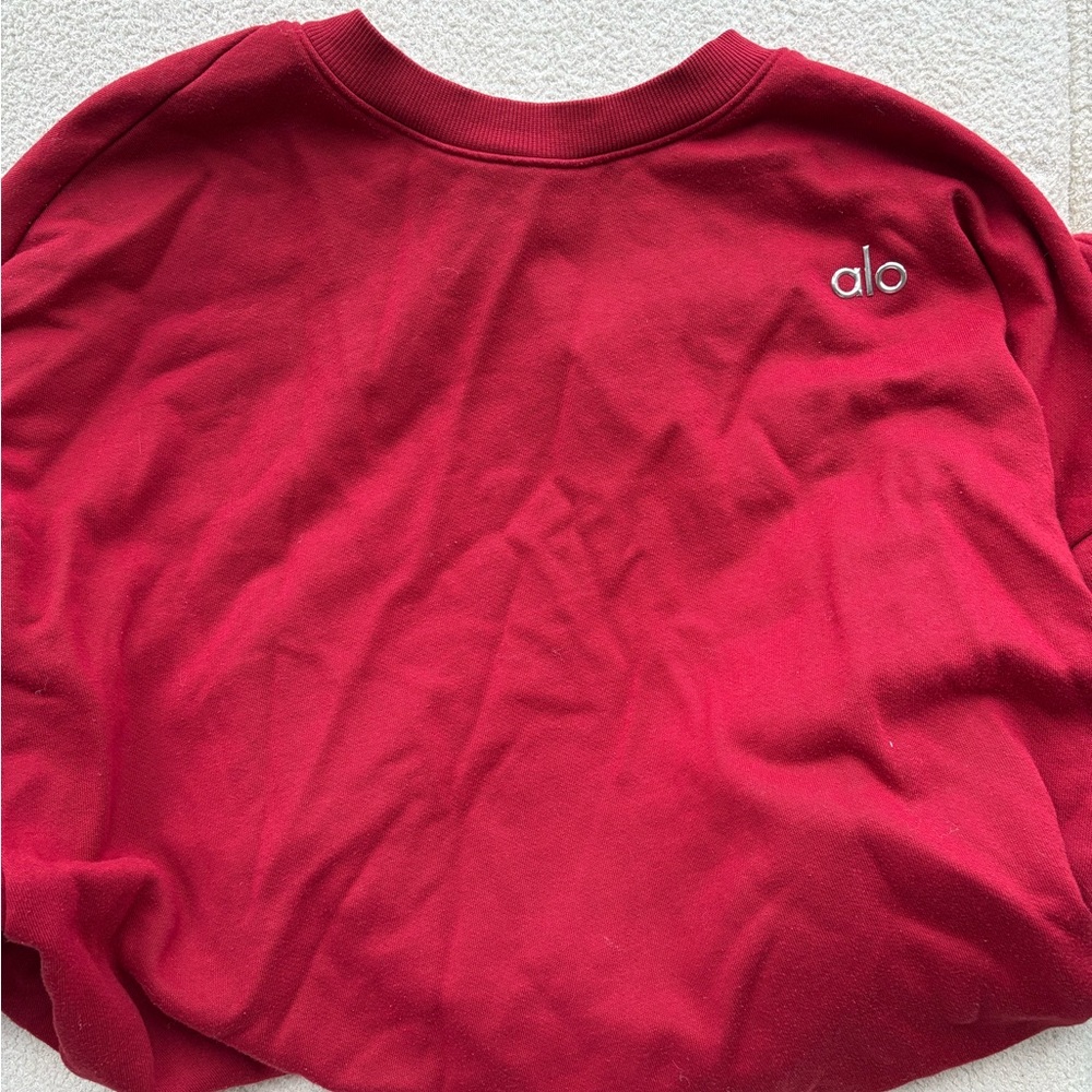 ALO Yoga Crimson Red Crewneck Sweatshirt